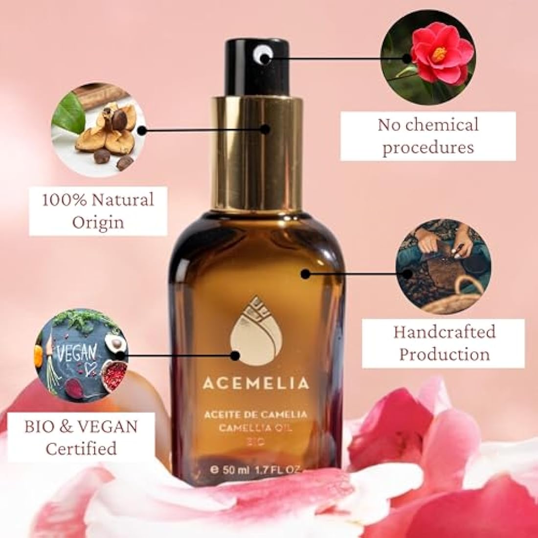 Organic Camellia Oil – 100% Natural Face, Hair & Body Oil 50ml