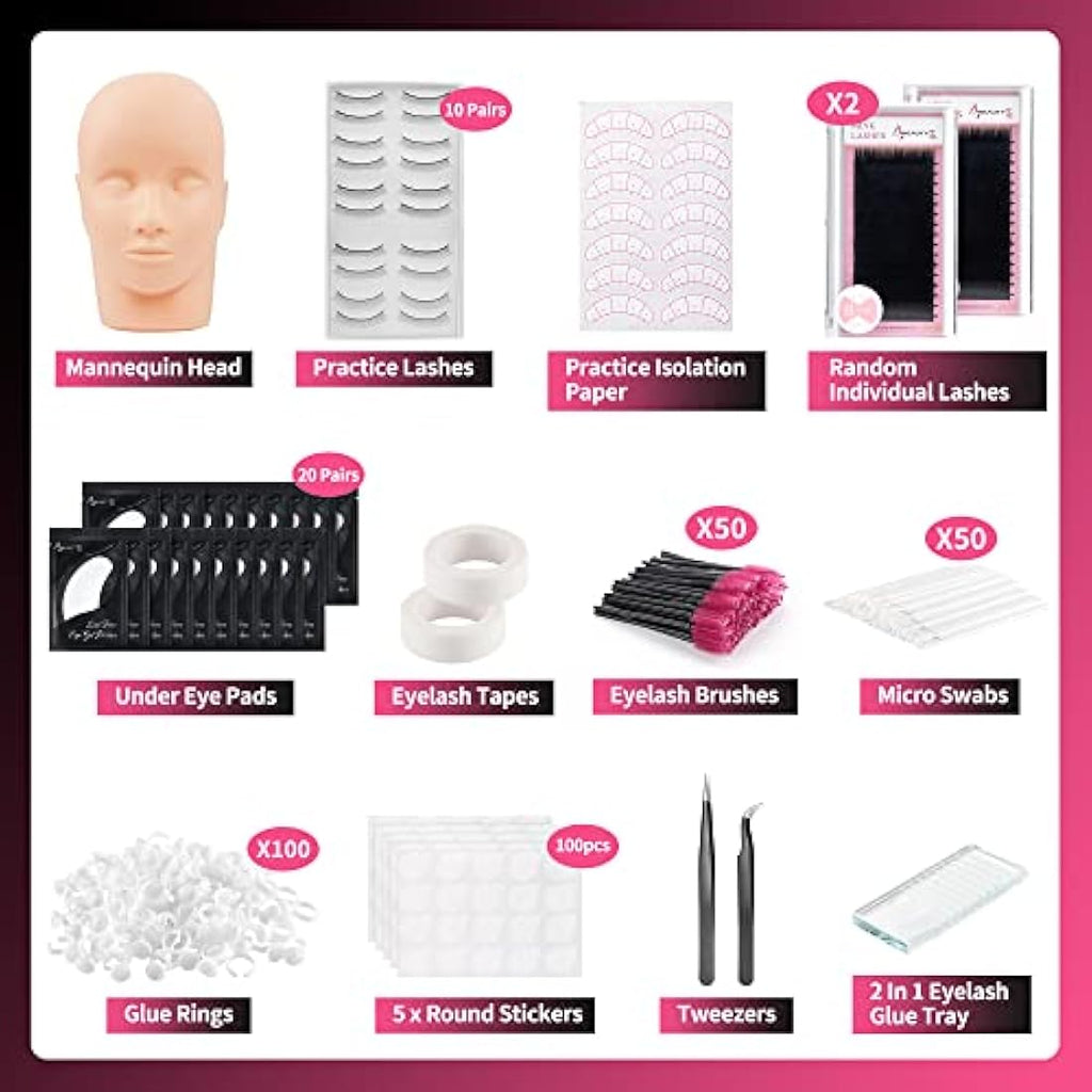 Silicone Eyelash Extension Mannequin Head with Eyelids