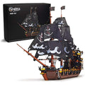 Nifeliz Black Pirate Ship Building Blocks Model Kit - 1334 Pieces