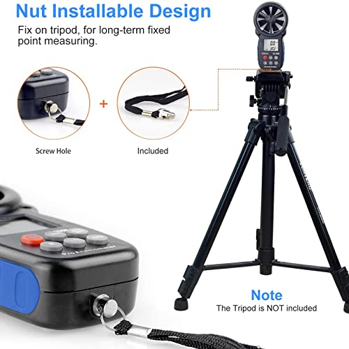 Kethvoz Digital Anemometer | Handheld Wind Speed Gauge with Wind Chill