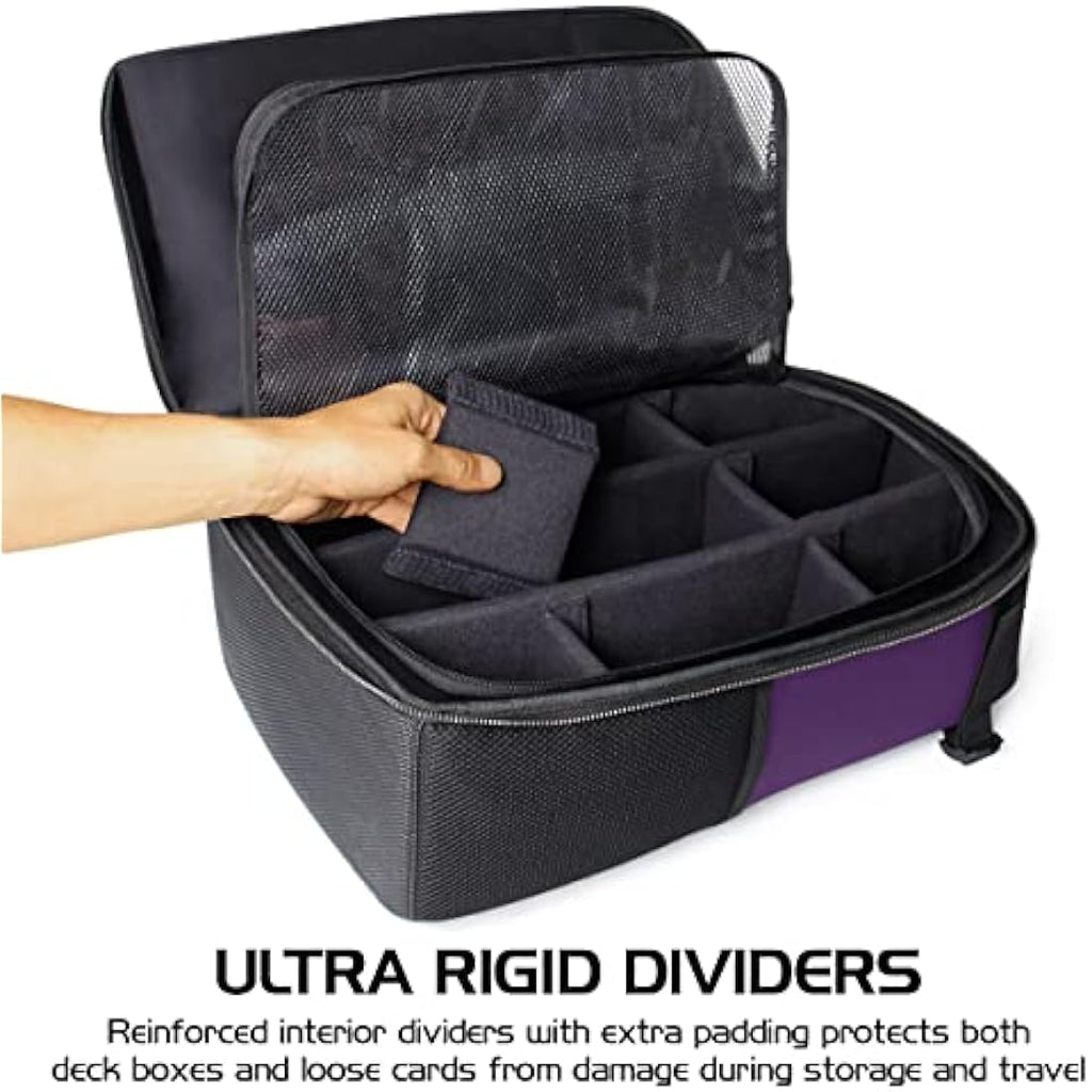 MTG Backpack – TCG Card Storage & Deck Box Bag (Dragon Purple)