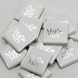 Italian Options Silver Mr & Mrs Wedding Milk Chocolates - Pack of 100