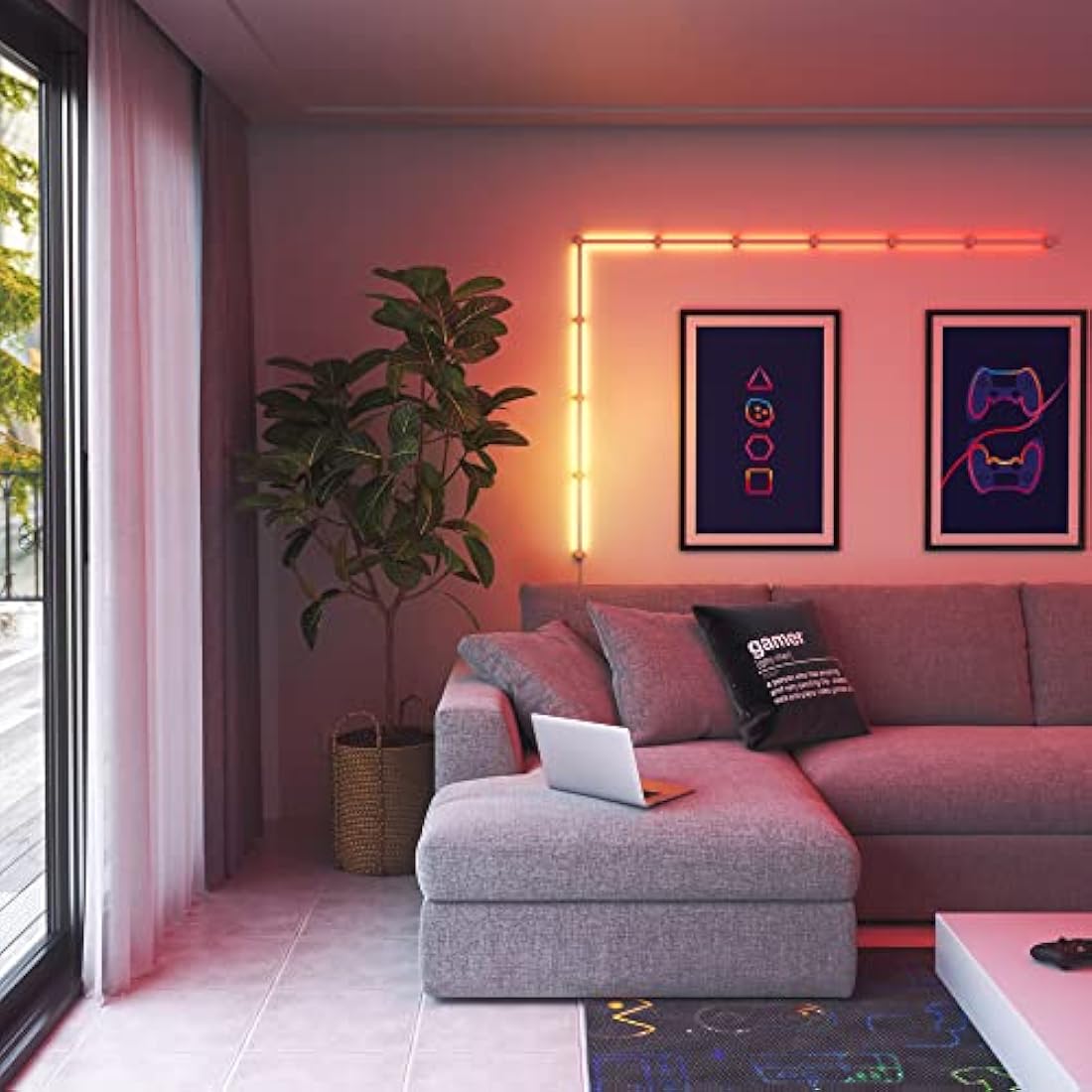 Nanoleaf Lines 90 Degrees Expansion Pack – 3 Smart RGBW LED Light Bars