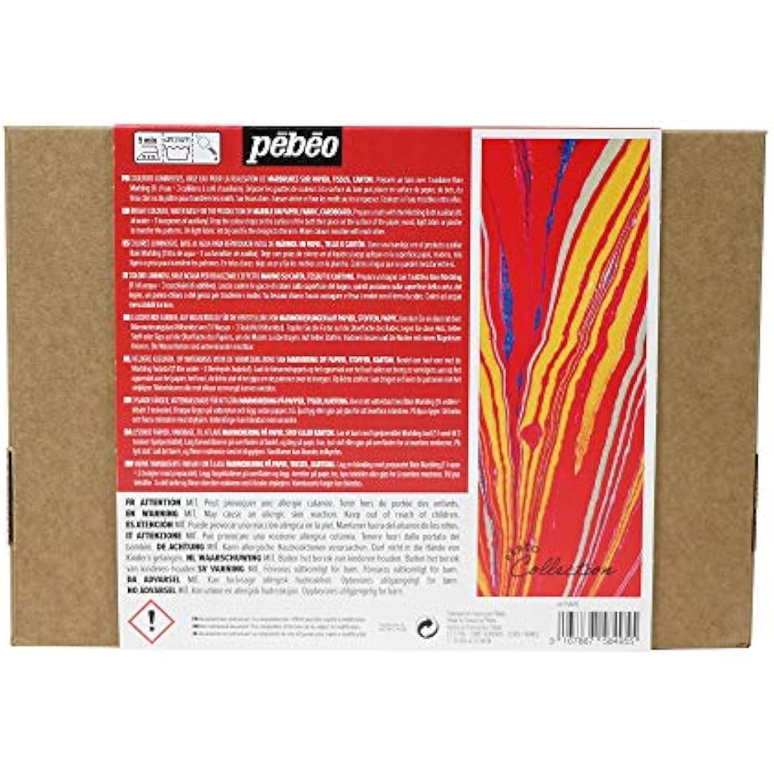 Pébéo Marbling Collection Set - 10 x 45ml Assorted Water-Based Paint Kit