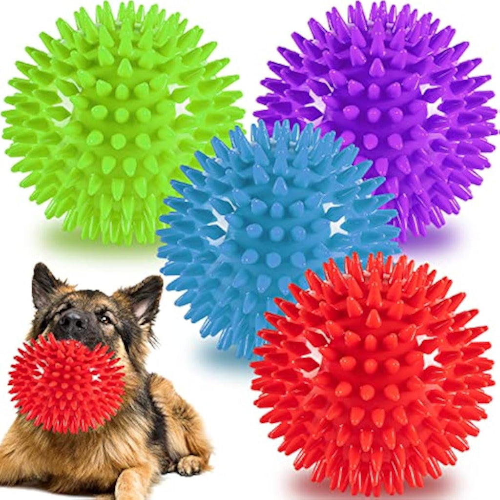 Squeaky Dog Balls – Indestructible 4 Pack for Large Dogs