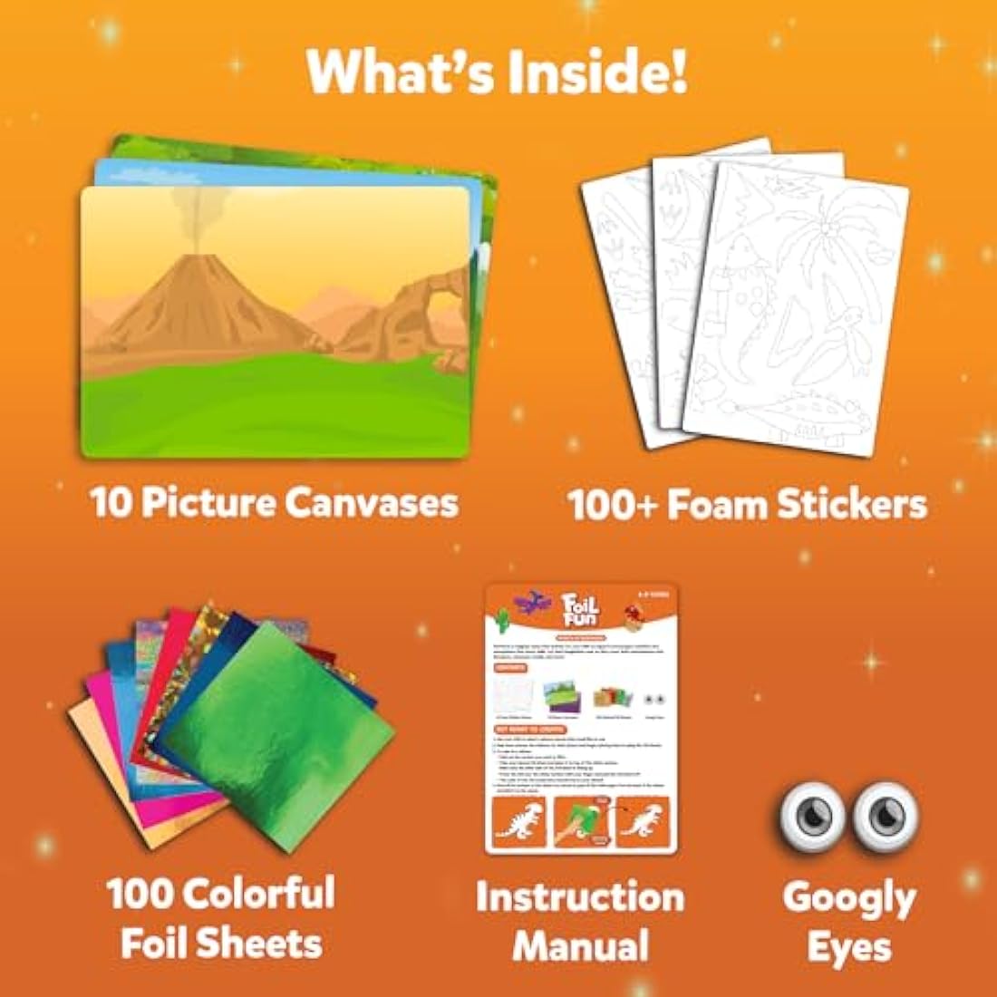 Skillmatics Foil Fun Dinosaur Art Kit – Mess-Free DIY Craft for Kids