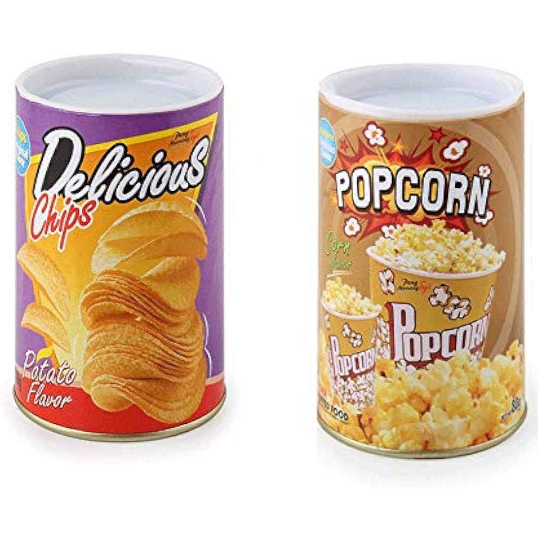Potato Chip Snake Can Prank Toy – 2 Piece Gag Gift Set