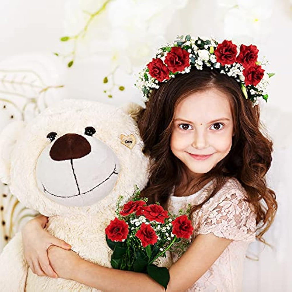 100 Pcs Red Artificial Silk Rose Heads for DIY Wedding Decor