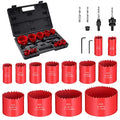 Ecotown 23-Piece Bi-Metal Hole Saw Kit | M42 HSS Cutter Set for Metal & Wood