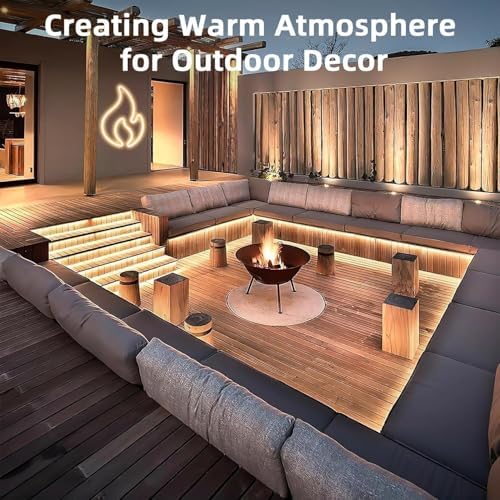 Lamomo 20M Warm White LED Neon Rope Light – Dimmable IP65 Waterproof 24V