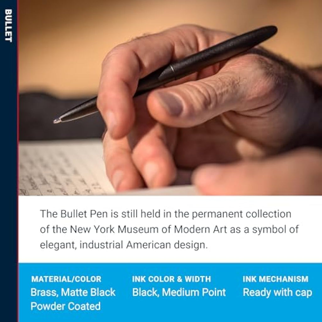 Fisher Bullet Space Pen – Matte Black All-Weather Tactical Writing Pen