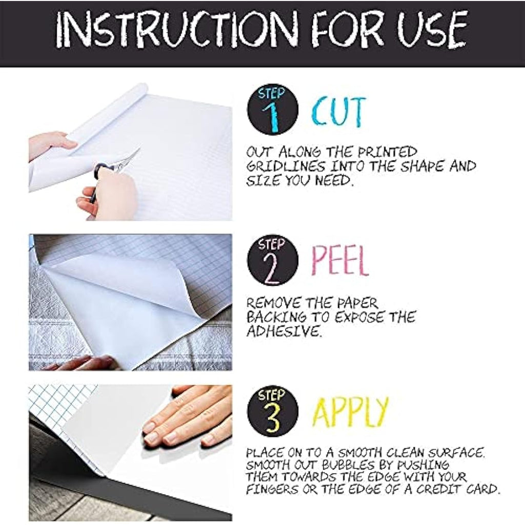 Self-Adhesive Dry Erase Whiteboard Sticker Roll - 2 Pack