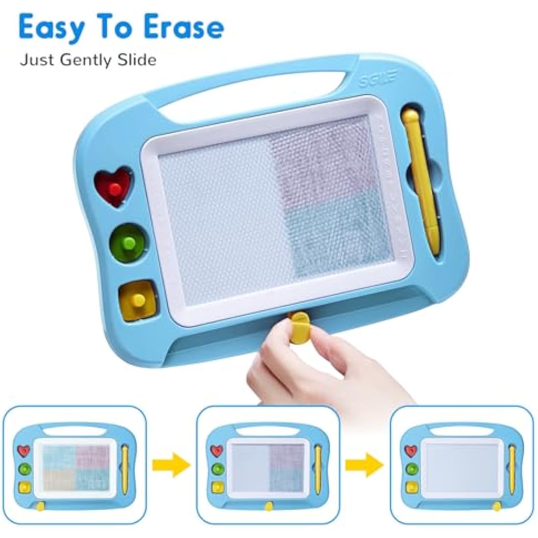 SGILE Magnetic Drawing Board – Erasable Colorful Doodle Pad for Toddlers