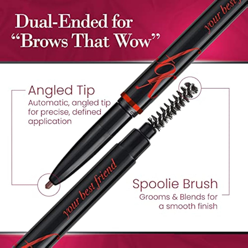 ybf Beauty Universal Eyebrow Pencil Duo with Spoolie - Taupe
