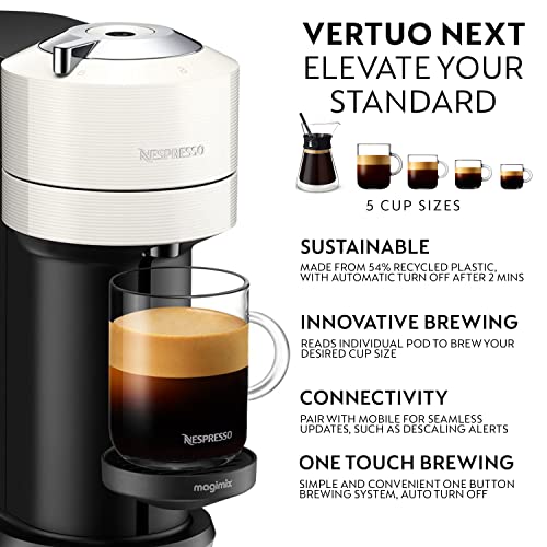 Nespresso Vertuo Next Coffee Machine by Magimix | Contrast White