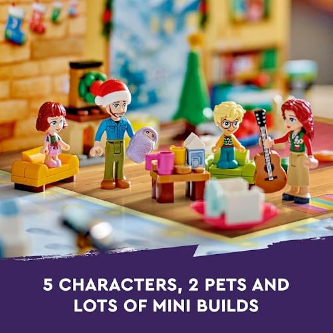 LEGO Friends 2024 Advent Calendar – Christmas Toy Set with 5 Mini-Dolls