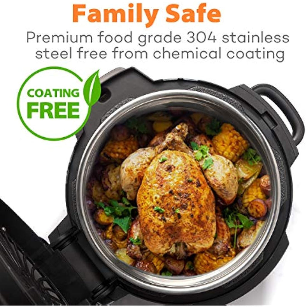 Sicheer 8qt Stainless Steel Inner Pot Replacement for Ninja Foodi