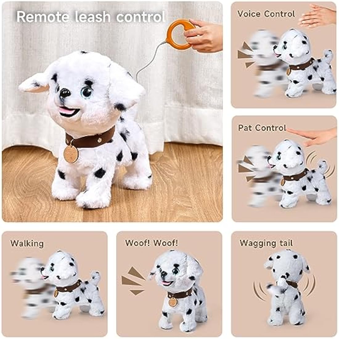 OR OR TU Interactive Walking Dog Toy - Remote Control Plush Puppy for Kids