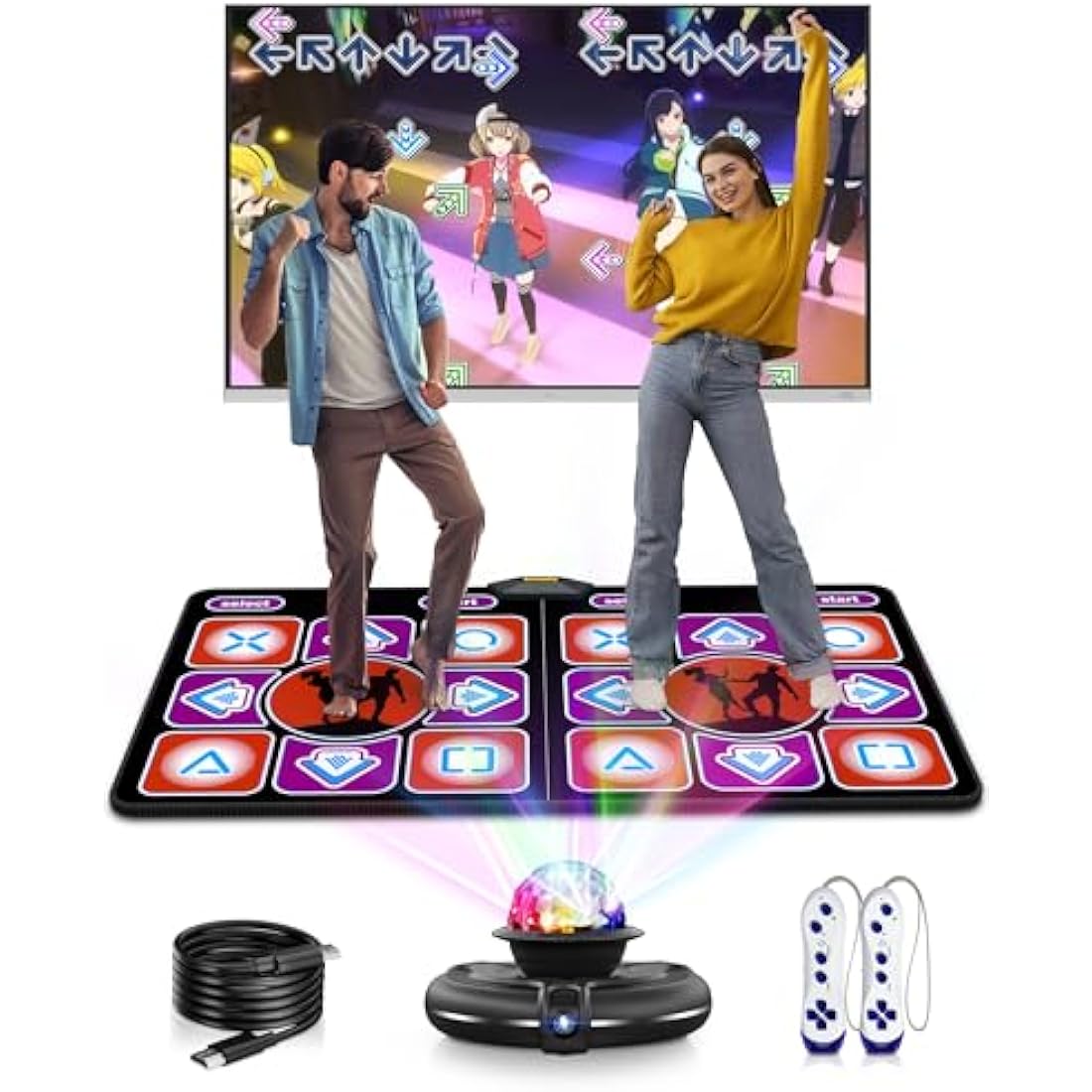 Acelufly Double Dance Mat with Camera – Wireless Electronic Game Pad