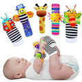 Jolof Store Foot Finders and Wrist Rattles – Sensory Baby Sock Toys