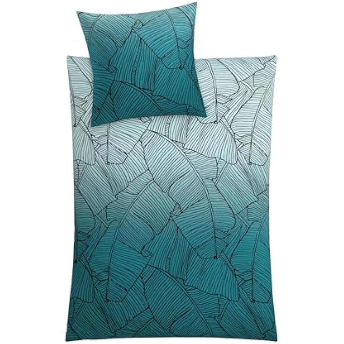 Kleine Wolke Vero Mako Satin Bed Linen 135x200cm - Petrol Cotton