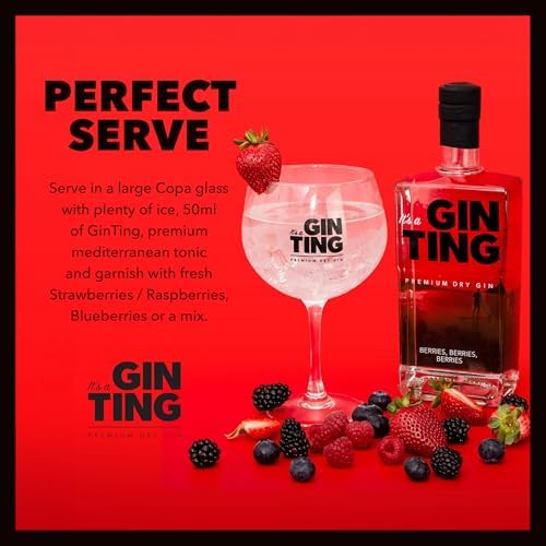 GinTing Berries Flavoured Gin – Premium London Dry with Mixed Fruit 70cl