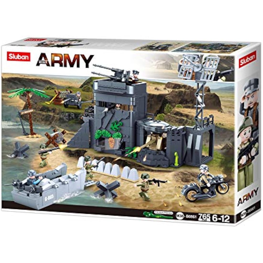 Sluban WW2 Bunker in the Dunes Building Set | 765 Military Bricks