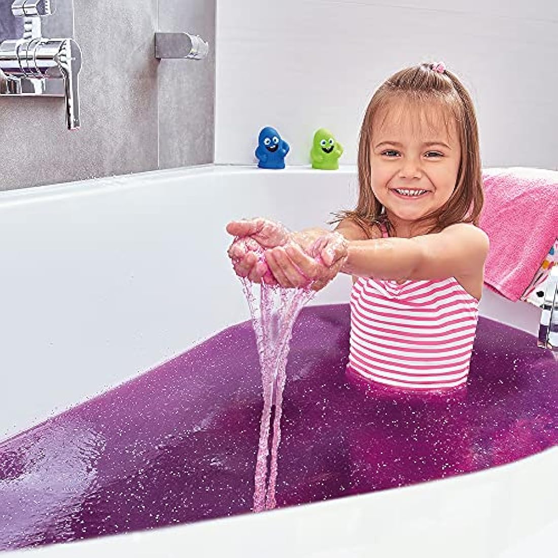 Zimpli Kids Slime Baff 4 Pack – Purple & Green Biodegradable Bath Toy