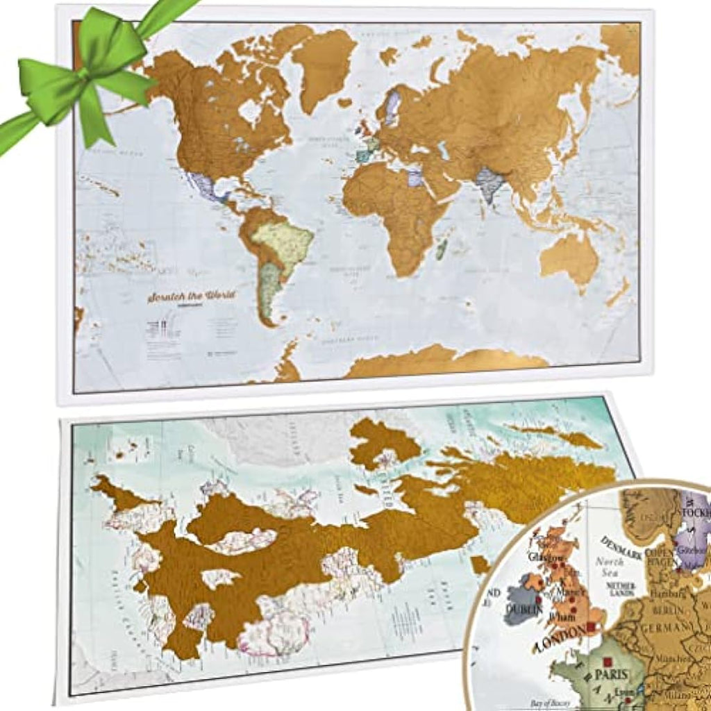 Scratch The World Map Poster | Maps International Detailed Travel Gift