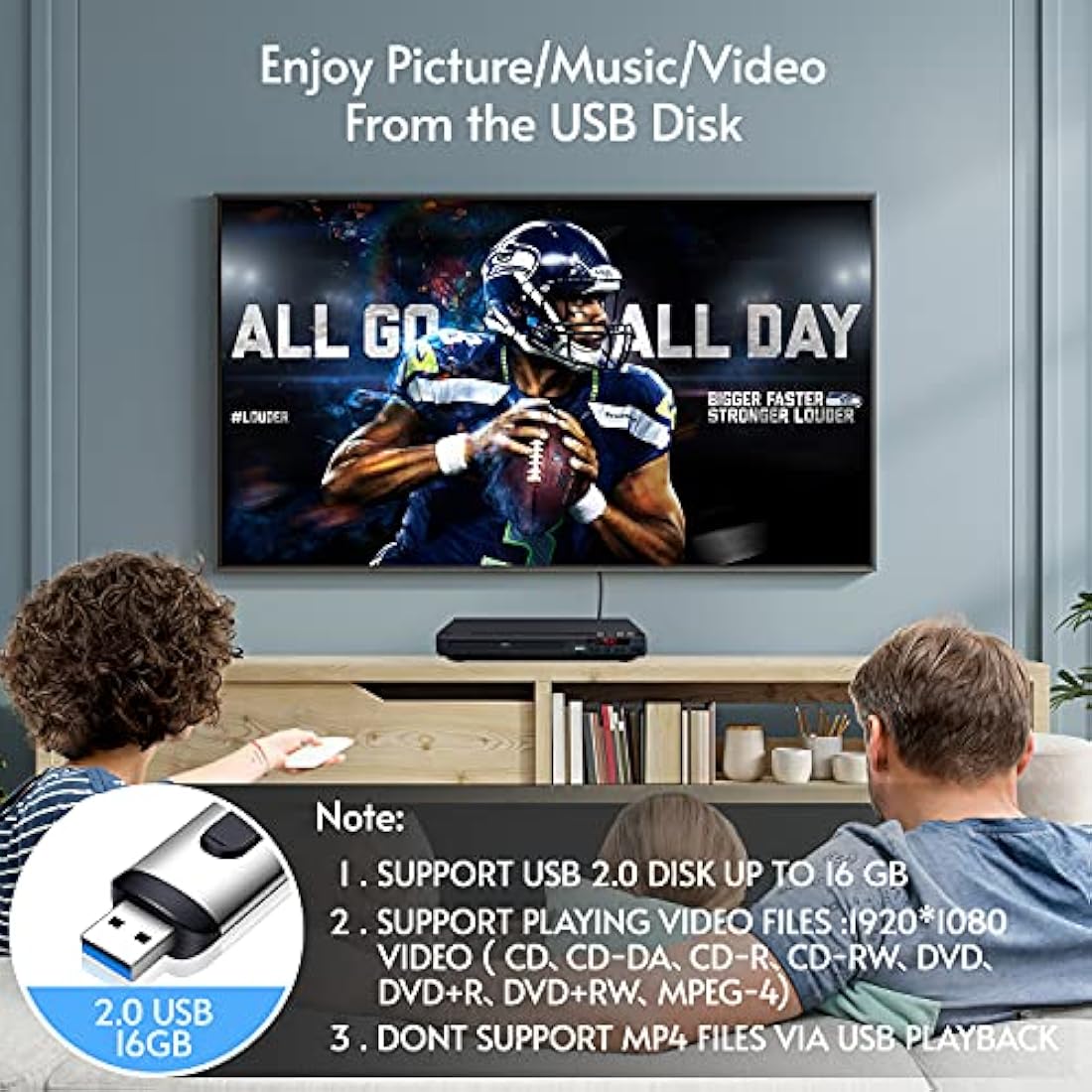 Region Free DVD Player | 1080p Upscaling HDMI Home Media Player