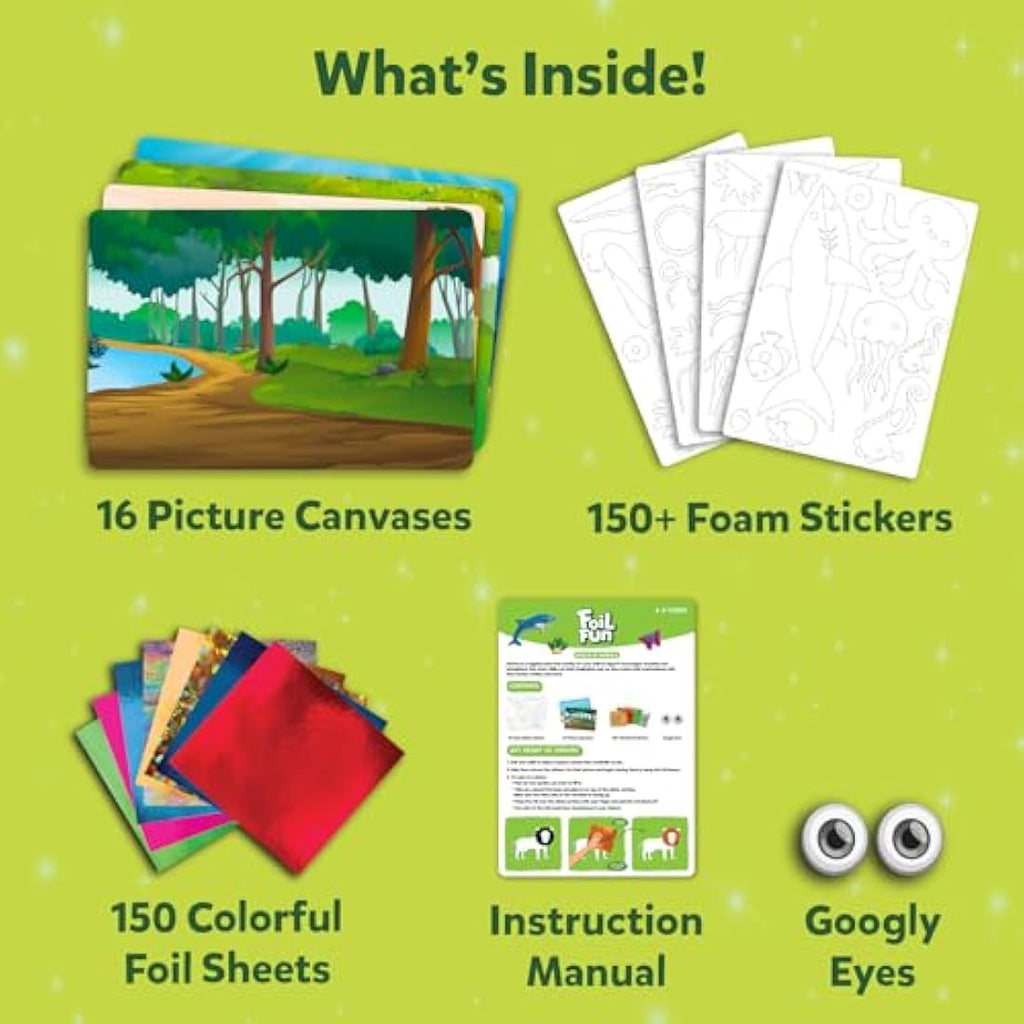 Skillmatics Foil Fun Animals Mega Pack – Mess-Free Art Kit for Kids