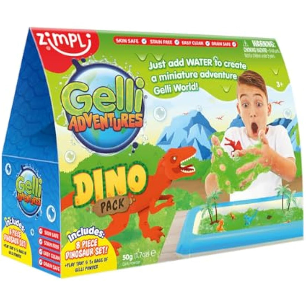 Zimpli Kids Gelli Adventures Dino Pack – 5 Use Sensory Playset