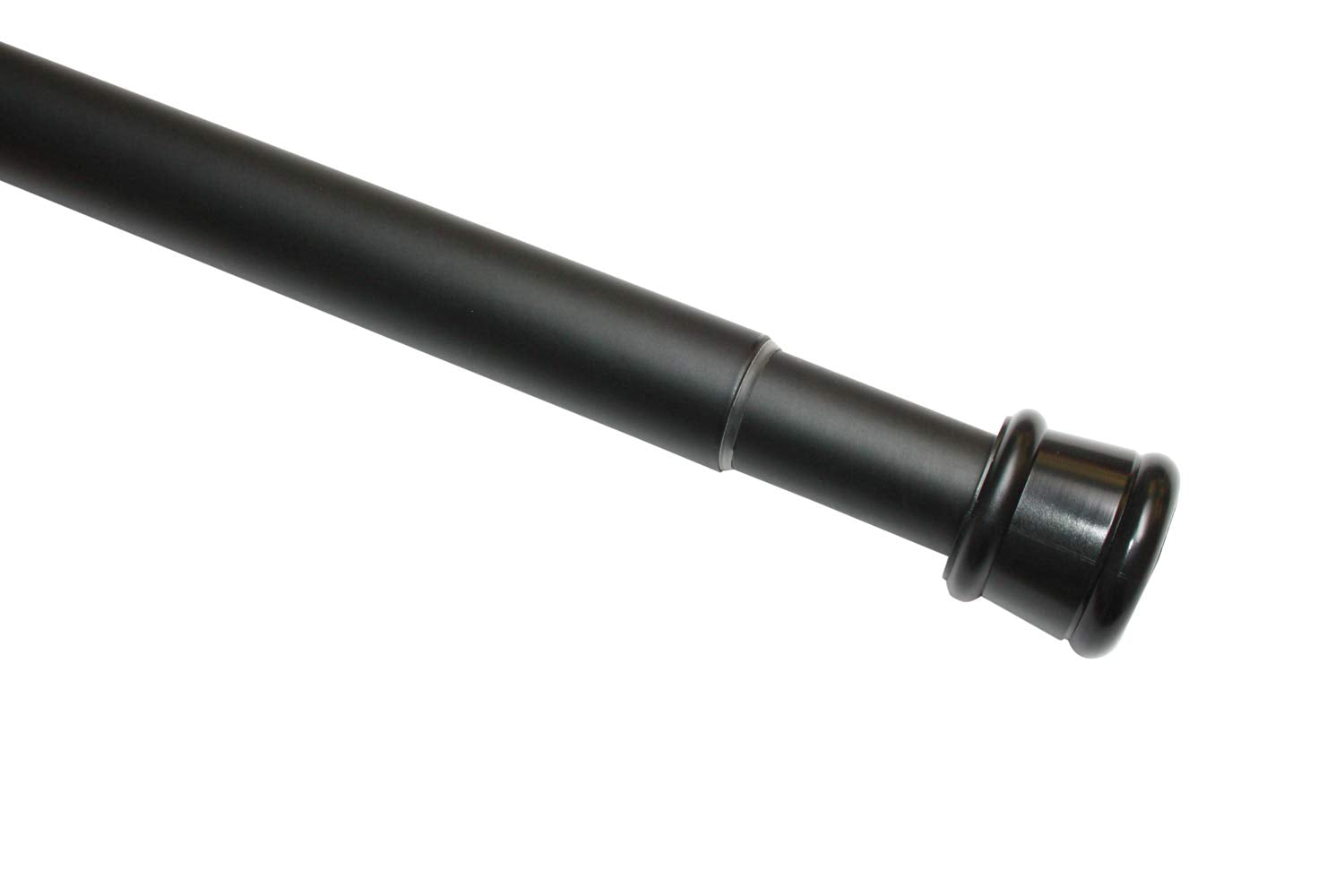 GARDINIA Tension Rod | Extendable Matte Black Metal Pole | 90-140 cm