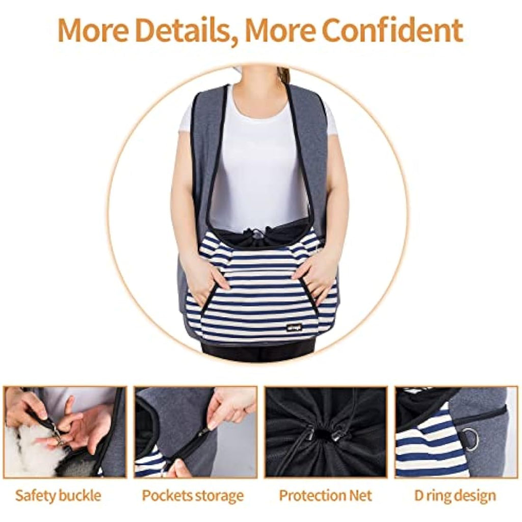 Jolof Store Dog Sling Carrier – Adjustable Pet Travel Bag with Bottom Pad