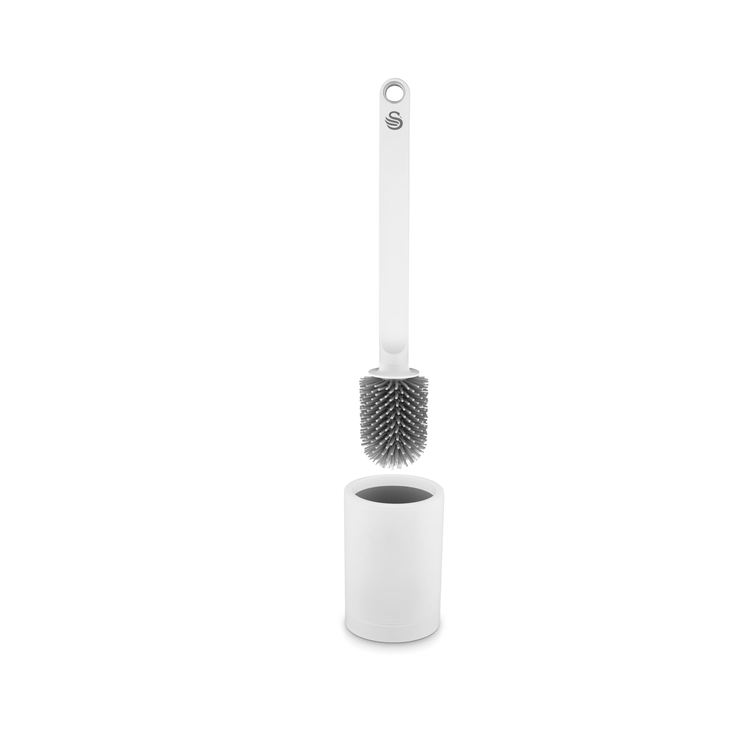 Swan Elevate Silicone Toilet Brush – Quick Drying & Hygienic Holder, White