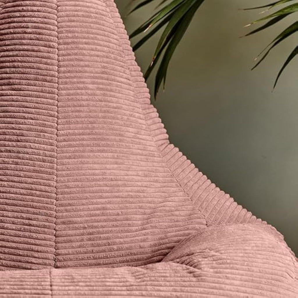 Icon Dalton Corduroy Recliner Bean Bag Chair - Dusk Pink - Large