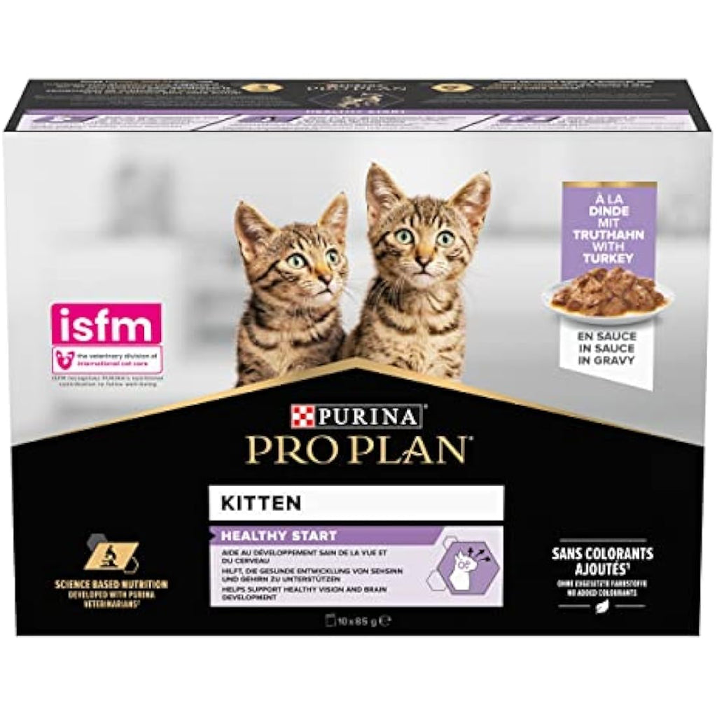 Purina Pro Plan Kitten Wet Cat Food – Turkey in Gravy 40 x 85g