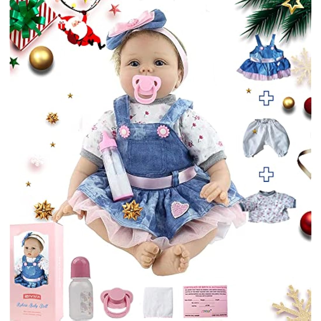 ZIYIUI Reborn Baby Doll | 22-Inch Realistic Soft Silicone Vinyl Toy