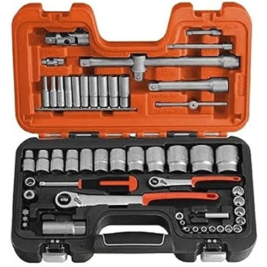 Bahco S560 Socket Set | 56-Piece 1/4 and 1/2-inch Drive Mechanic Kit