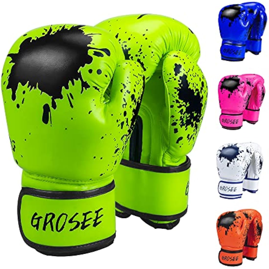 Grosee Kids Boxing Gloves – PU Leather Training & Sparring Gear, 6oz-10oz