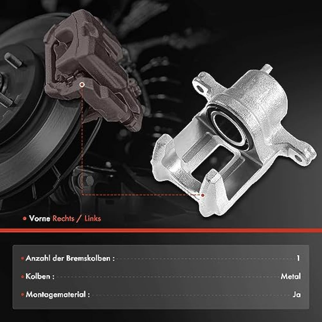 Frankberg Front Right Brake Caliper for Fiesta VI 2008-2017 | 344535