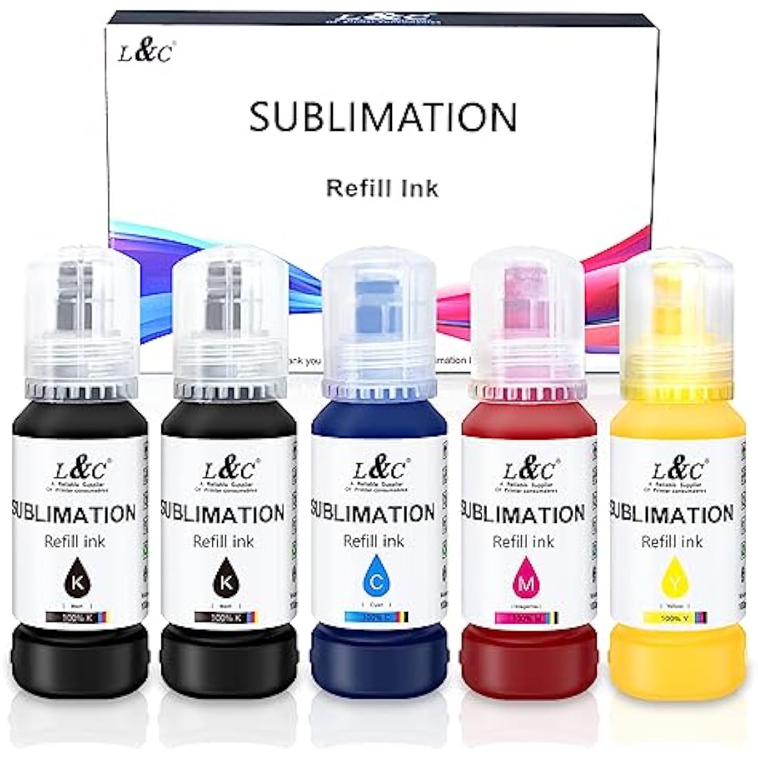 L&C Sublimation Ink for Epson EcoTank ET-2850 ET-2720 ET-2760 - 500ml