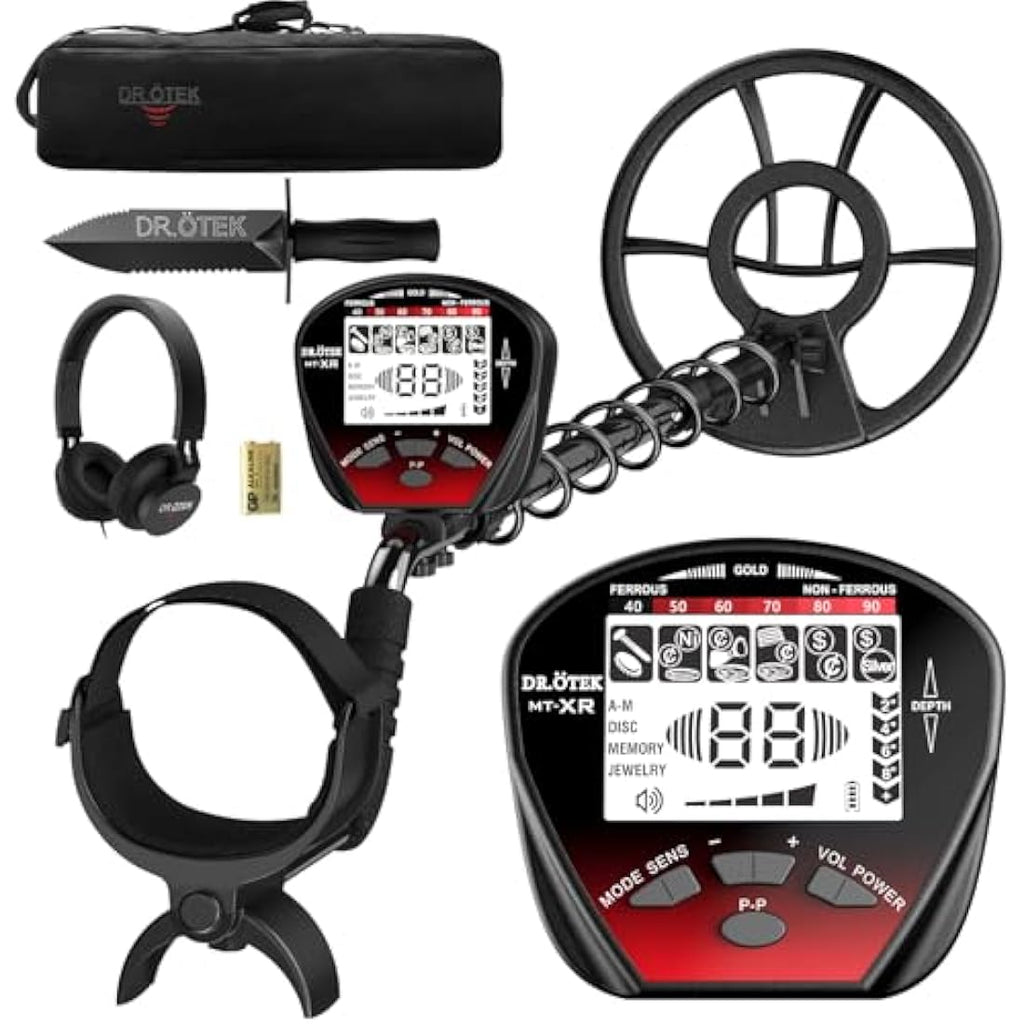 DR.ÖTEK Metal Detector for Adults – IP68 Waterproof with LCD Display