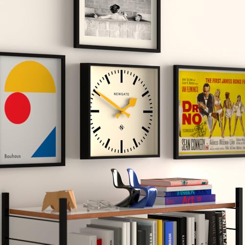 Newgate Number Five Square Railway Wall Clock | Silent Quartz Movement