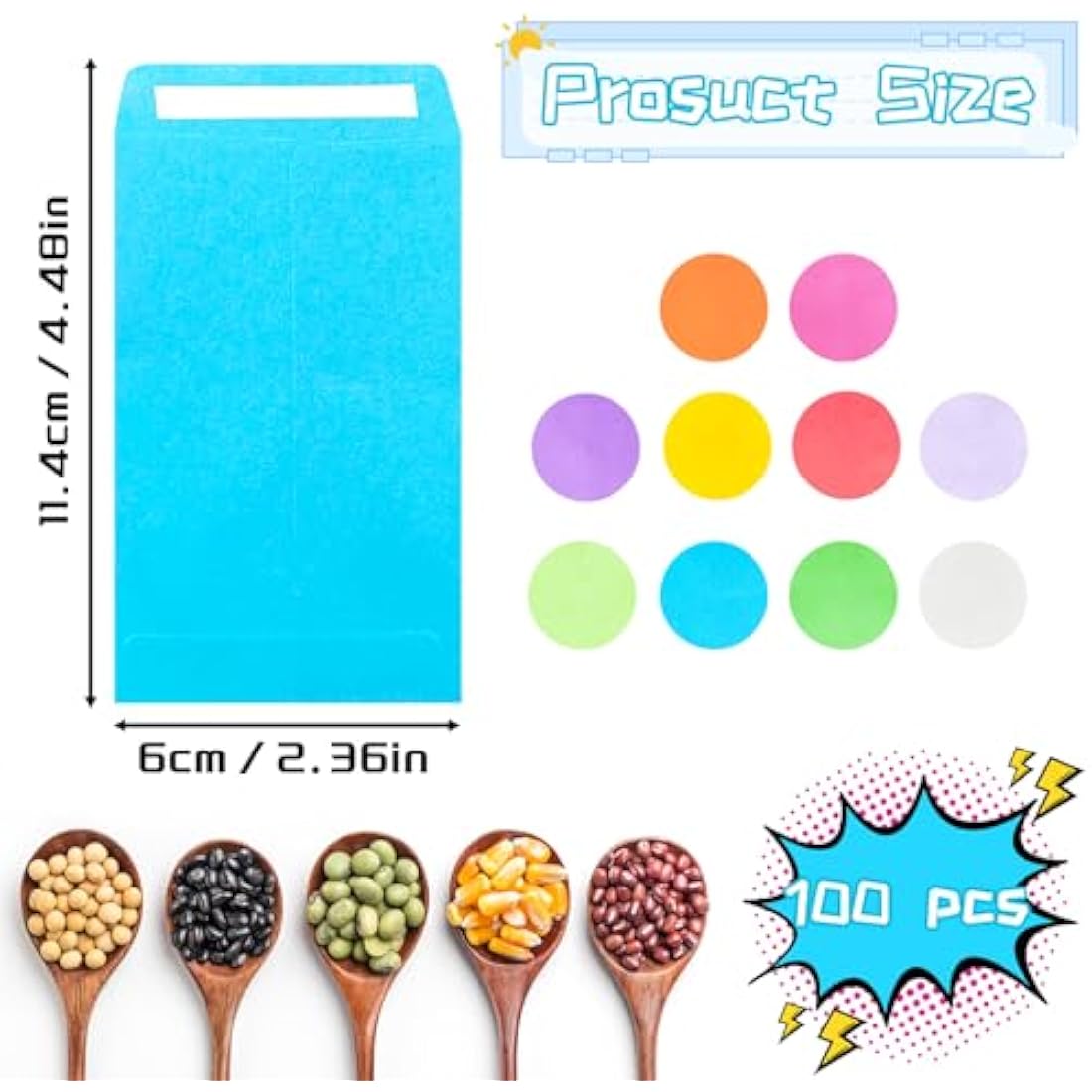 100Pcs Kraft Seed Envelopes | Self-Adhesive Mini Coin Packets