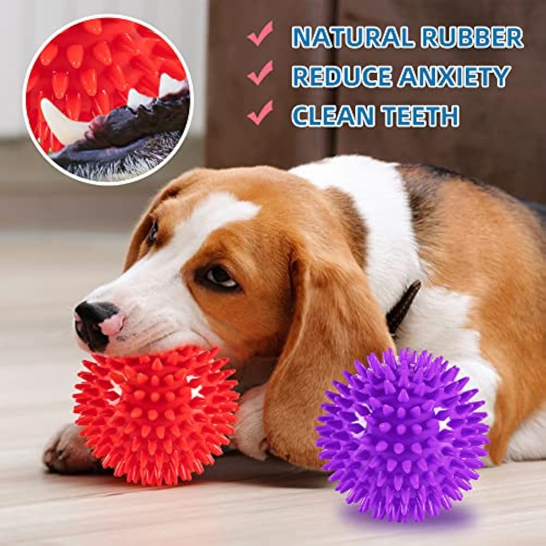 Squeaky Dog Balls – Indestructible 4 Pack for Large Dogs