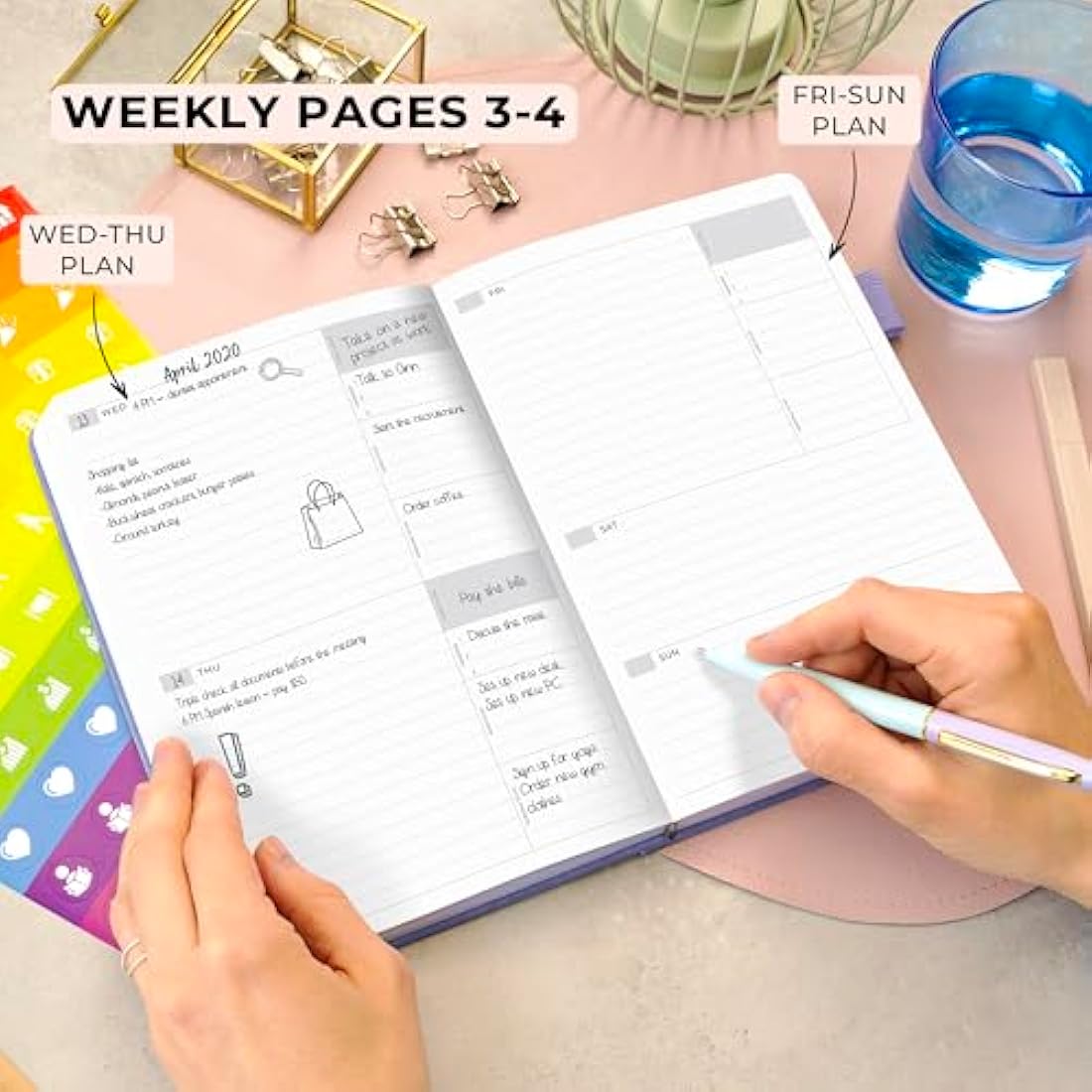 Clever Fox Advanced Weekly Planner – Undated A5 Hardcover Lavender