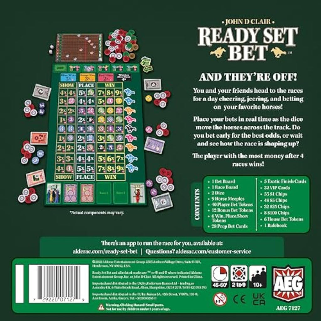 Alderac Ready Set Bet Board Game – Horse Racing Party Game for 2-9 Players