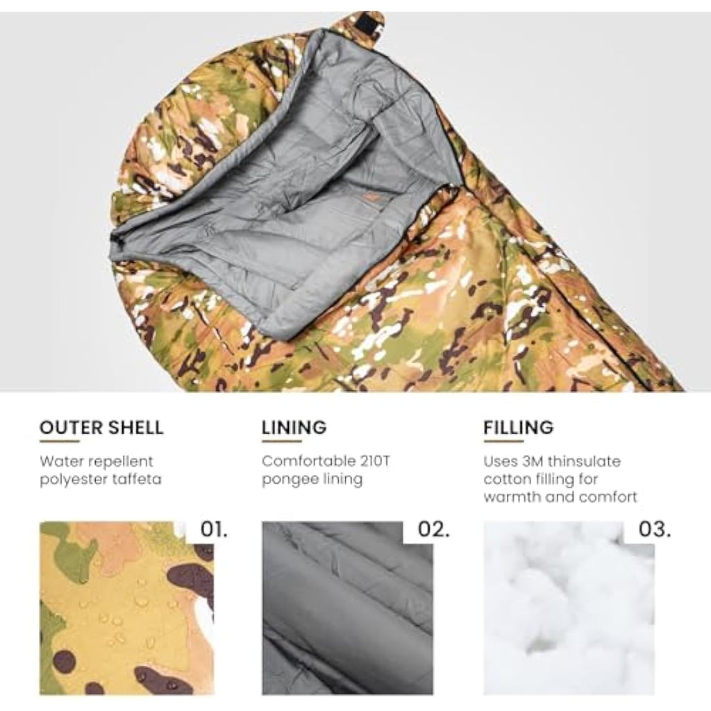 OneTigris Mummy Sleeping Bag | 32°F Cold Weather Camping Gear