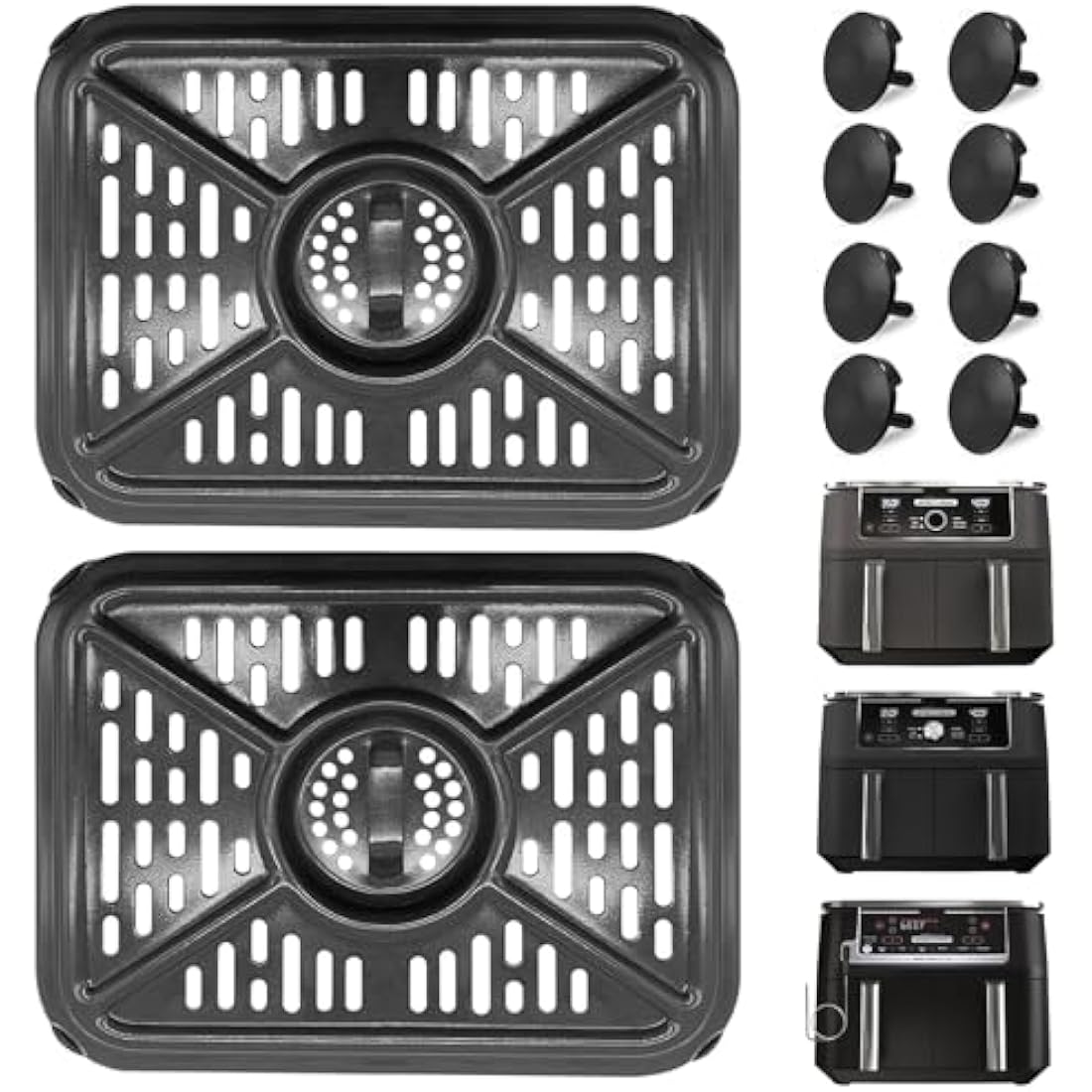 GWYXC Air Fryer Grill Pan for Ninja Foodi AF400UK AF500UK, 2 Pack